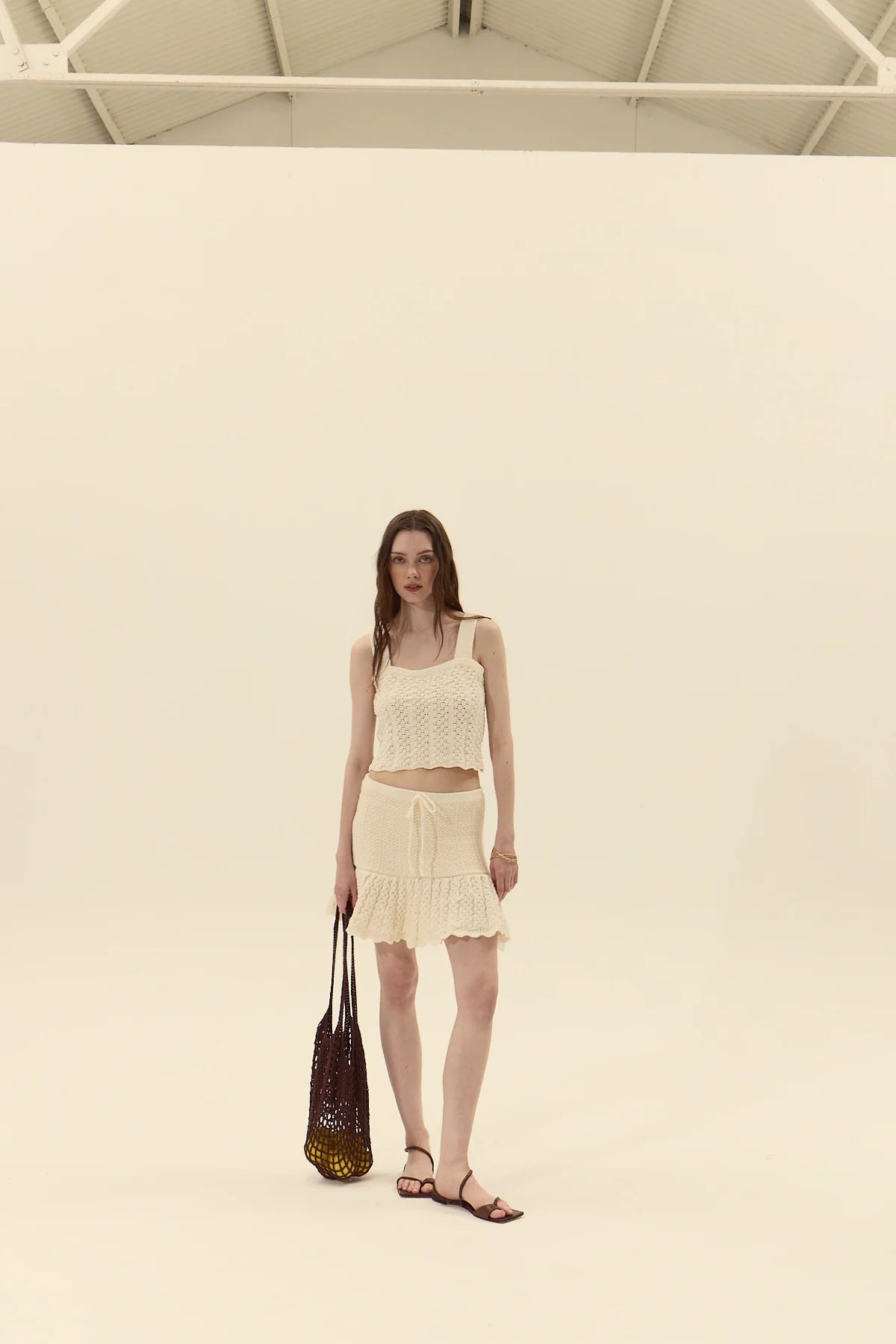 Capri Knit Top and skirt full body