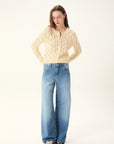 Cerdena Cardigan full body front view on model