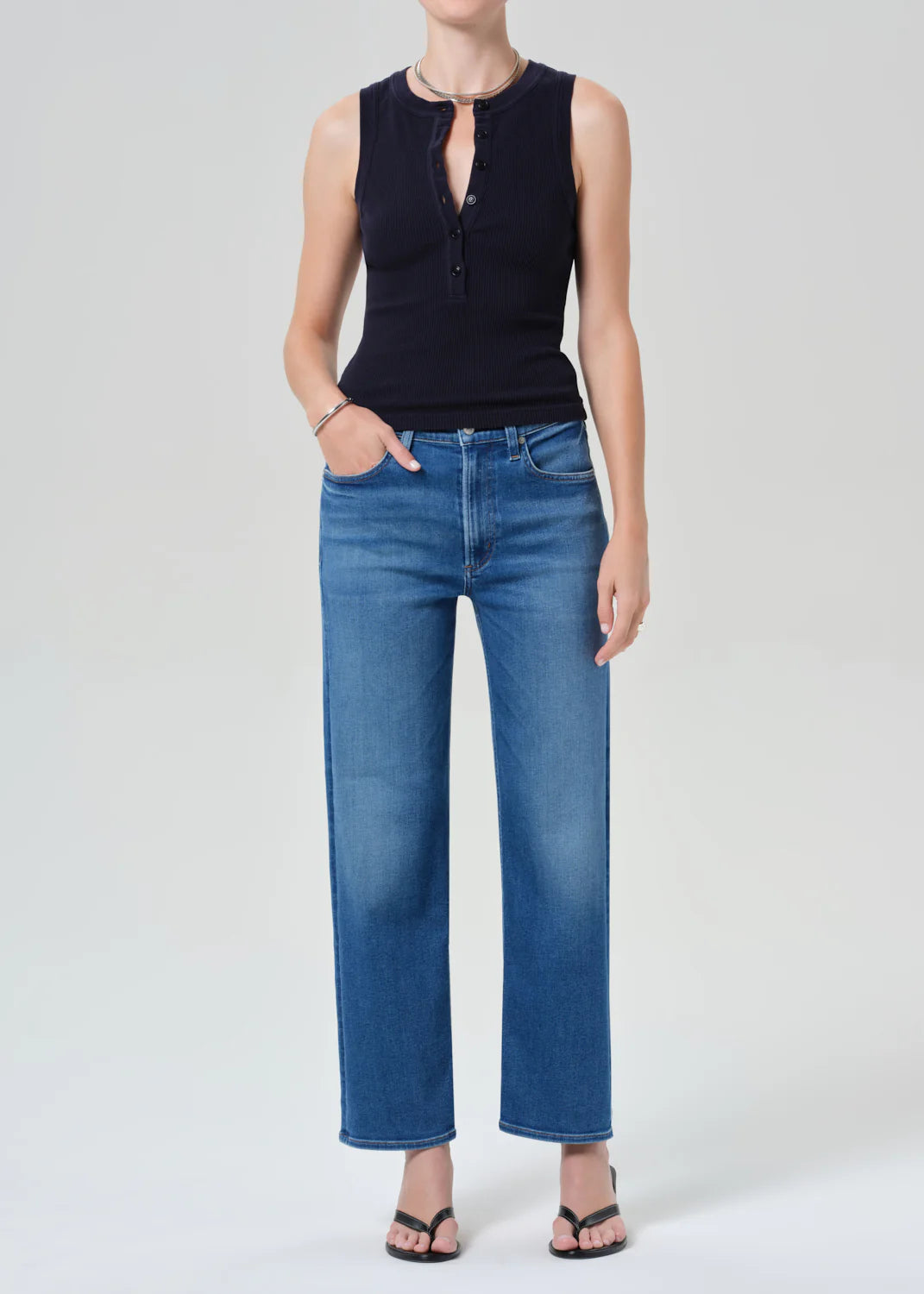 Caralyn Tank in Navy full body front