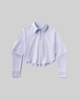 Anna Cropped Shirt in Blue
