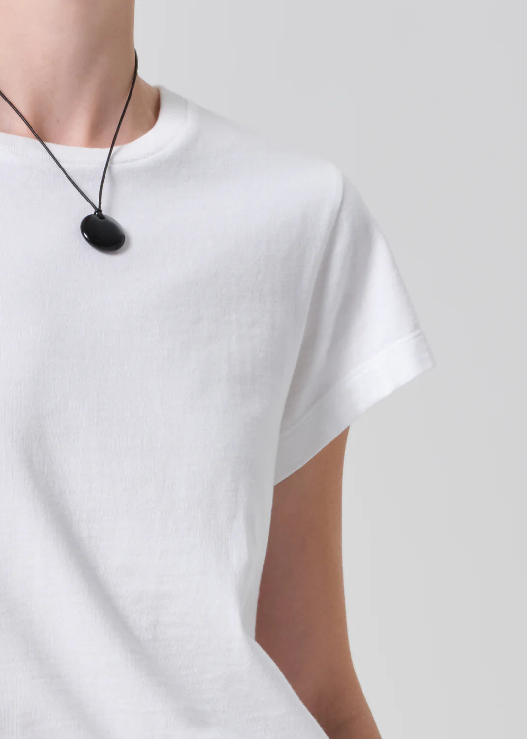Kai Baby Tee close up shoulder