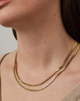 Double Amalfi Chain Necklace on model