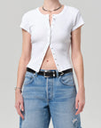 Tabi Short Sleeve Cardigan front