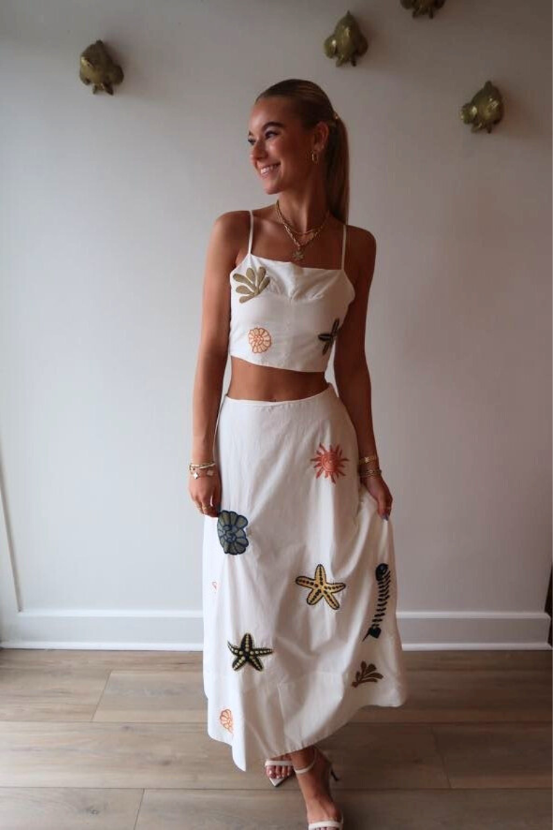 Cleobella Eden Ankle Skirt full body front