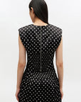 Polka-Dot Satin Corset Top back