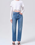 90's Pinch Waist High Rise Straight (Weightless) full body front