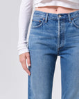 90's Pinch Waist High Rise Straight (Weightless) close up