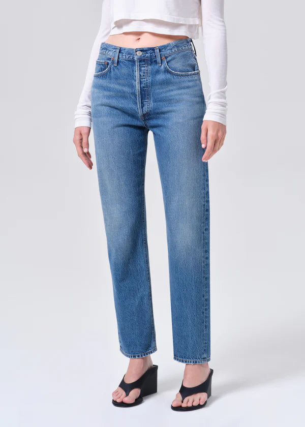 90's Pinch Waist High Rise Straight (Weightless) close up front