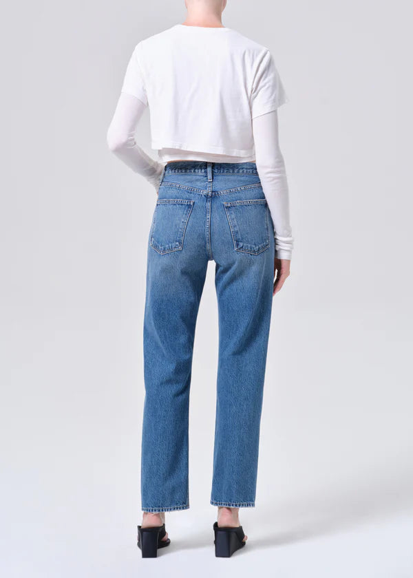 90's Pinch Waist High Rise Straight (Weightless) full body back