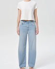 Low Curve Jean in Memory full body front view