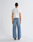 Low Curve Crop Jean in Chord back view on model