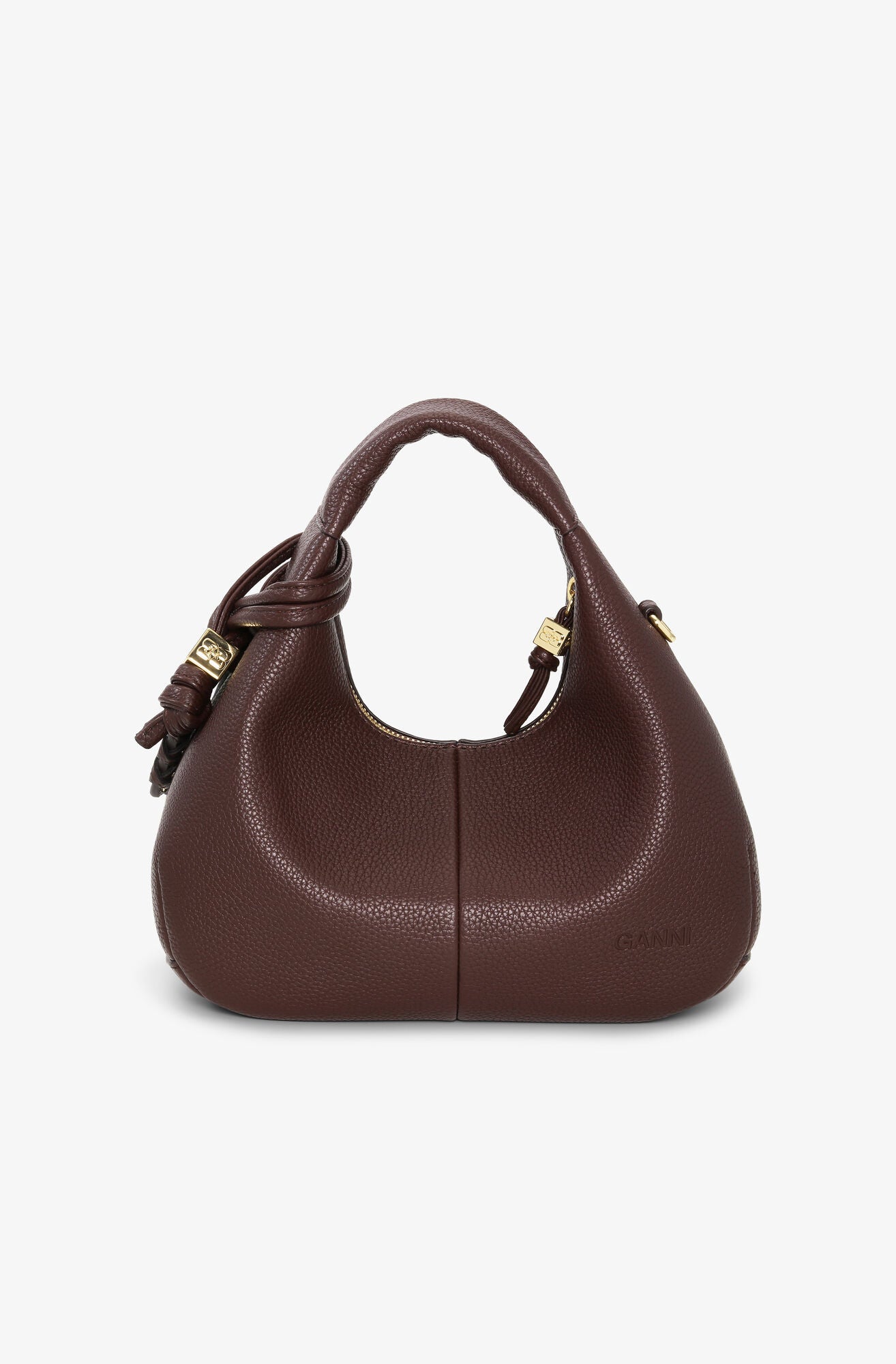 Brown Mini Hobo Bag back