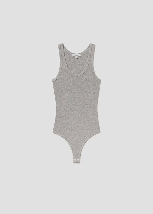 Maria Bodysuit in Grey Heather by itself