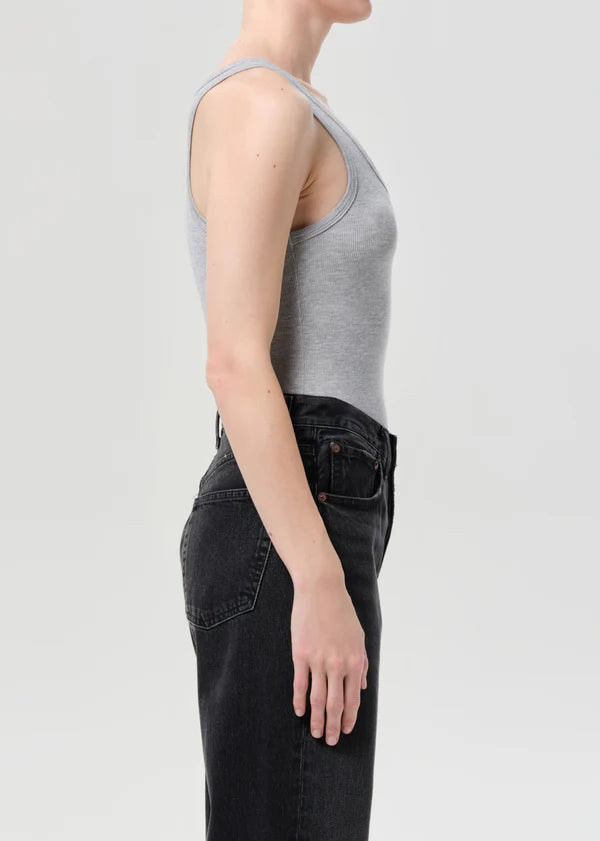 Maria Bodysuit in Grey Heather side