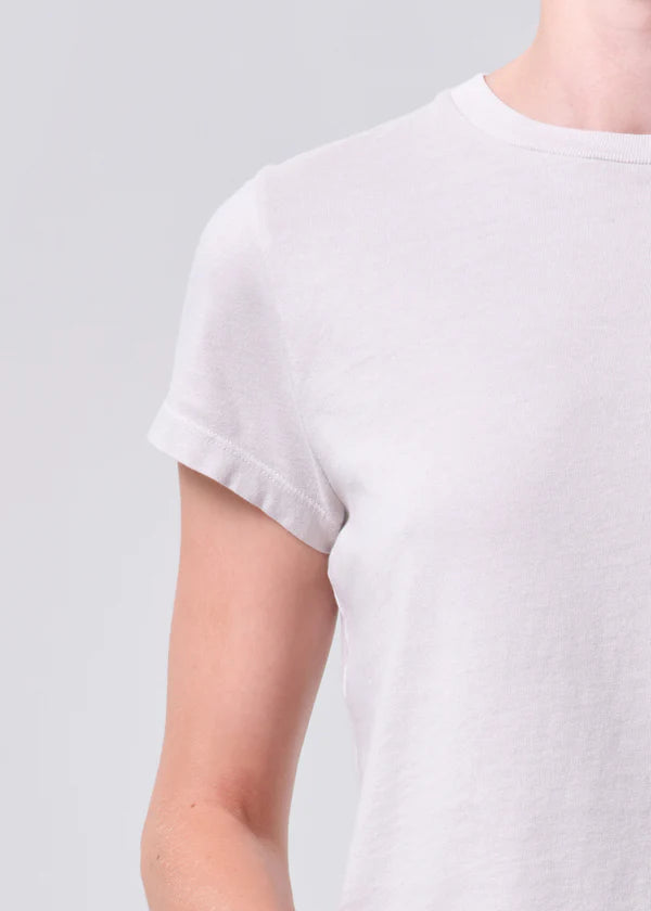Adine Shrunken Tee Bone close up shoulder
