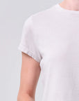 Adine Shrunken Tee Bone close up shoulder