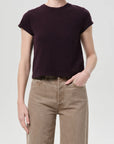 Adine Shrunken Tee Eggplant