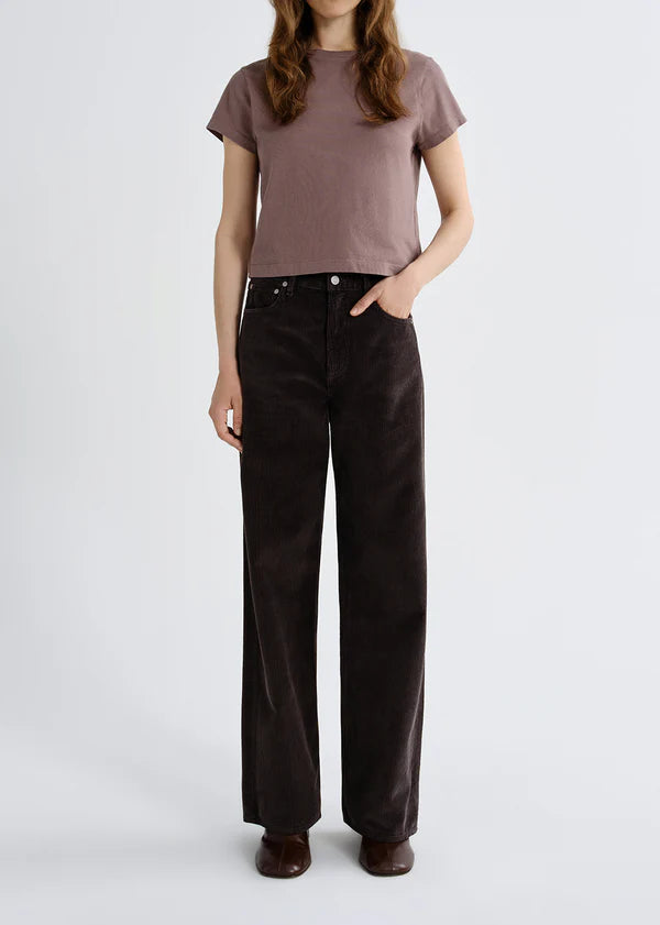 Adine Shrunken Tee Mauvine full body front