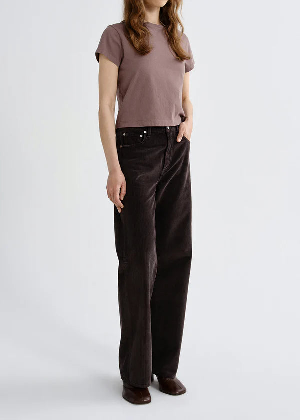 Adine Shrunken Tee Mauvine full body front/side