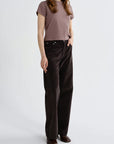Adine Shrunken Tee Mauvine full body front/side