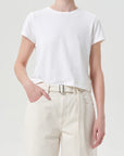 Adine Shrunken Tee White Ash front