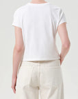 Adine Shrunken Tee White Ash back