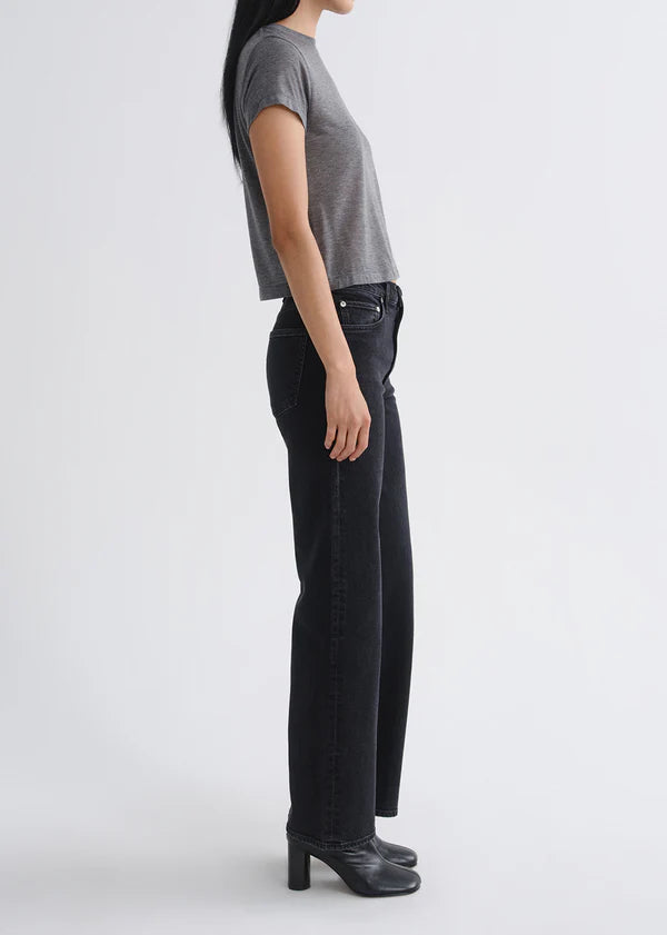 Adine Tee in Grey Heather full body side