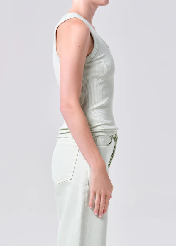 Poppy Tank in Mint Cream side