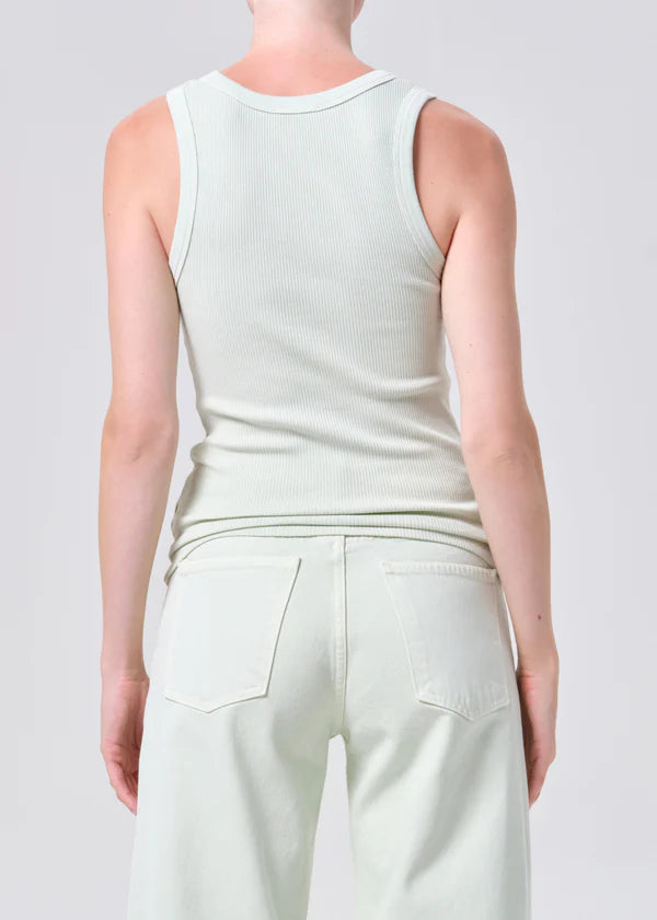 Poppy Tank in Mint Cream back