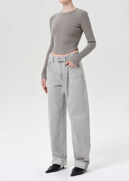 Neema Tee in Drab full body view