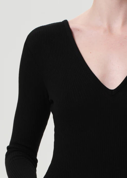 Darla Double V Bodysuit close up