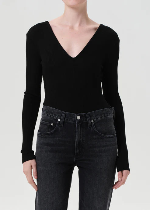 Darla Double V Bodysuit front