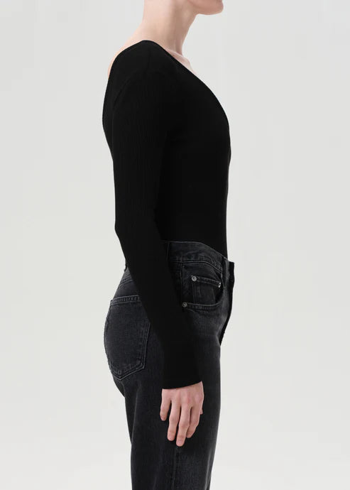 Darla Double V Bodysuit side