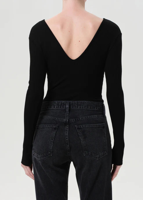 Darla Double V Bodysuit back