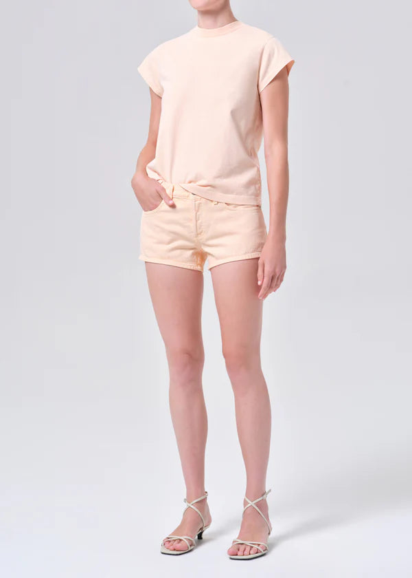 Bryce Cap Sleeve Tee in Sun Filter full body front
