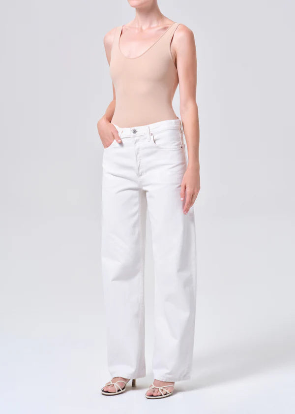 Tora Bodysuit in Nude full body view