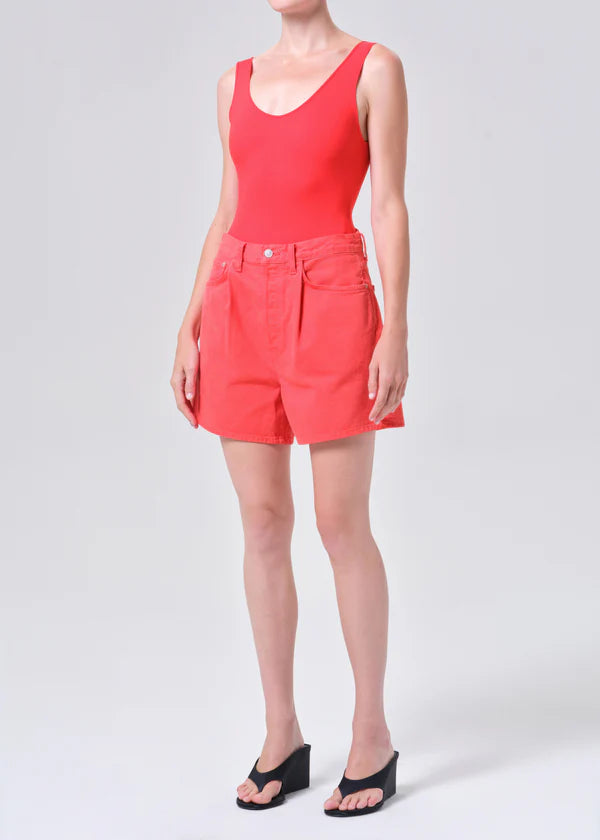 Tora Bodysuit in Vermilion full body view