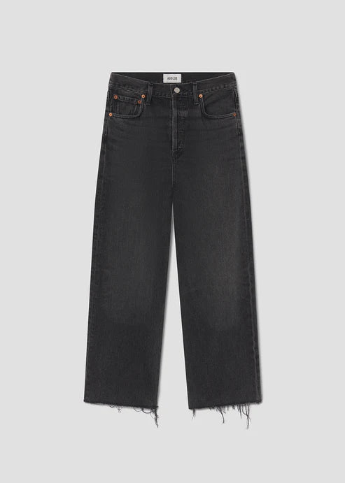 Black jeans on a light gray background