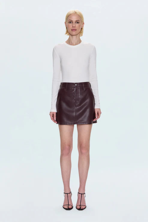 Abi High Rise Mini Skirt full body front