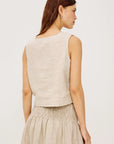 Akira Top in Heather Flax back