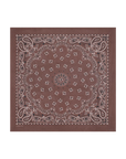 the silky bandana laid flat on a white background