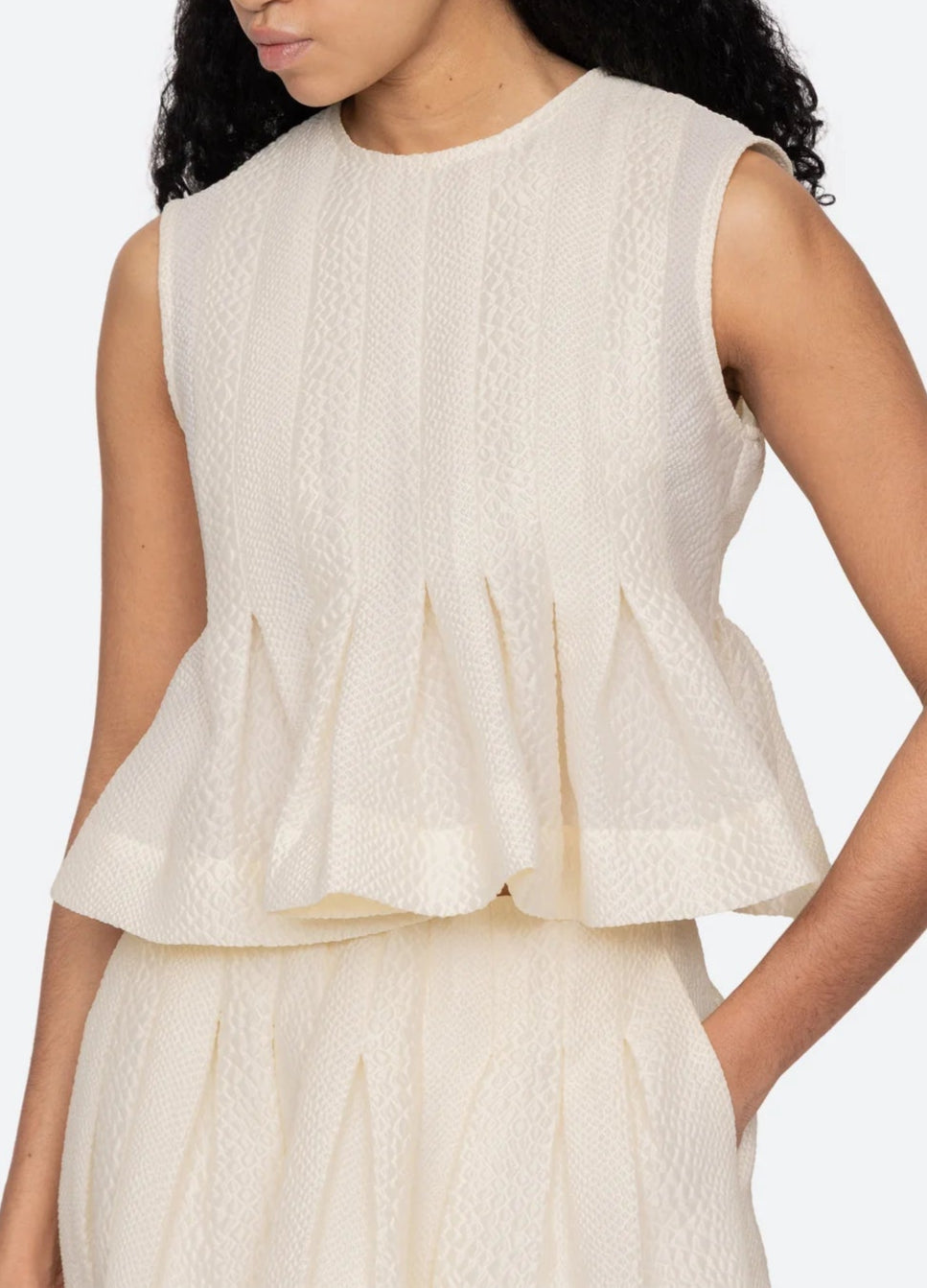 Fayetta Embossed Top close up