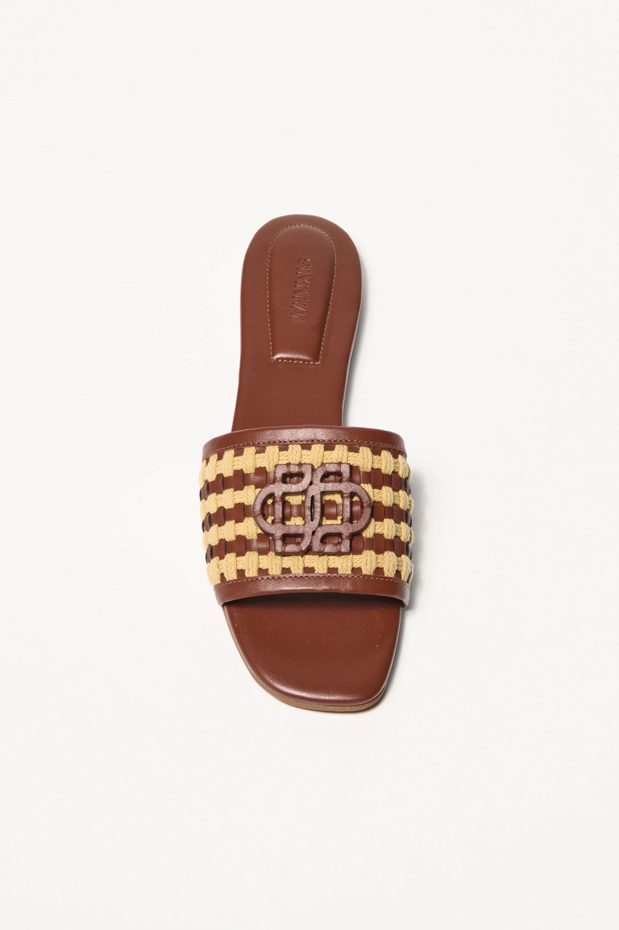 Delphi Rope Woven Flat Sandal top view