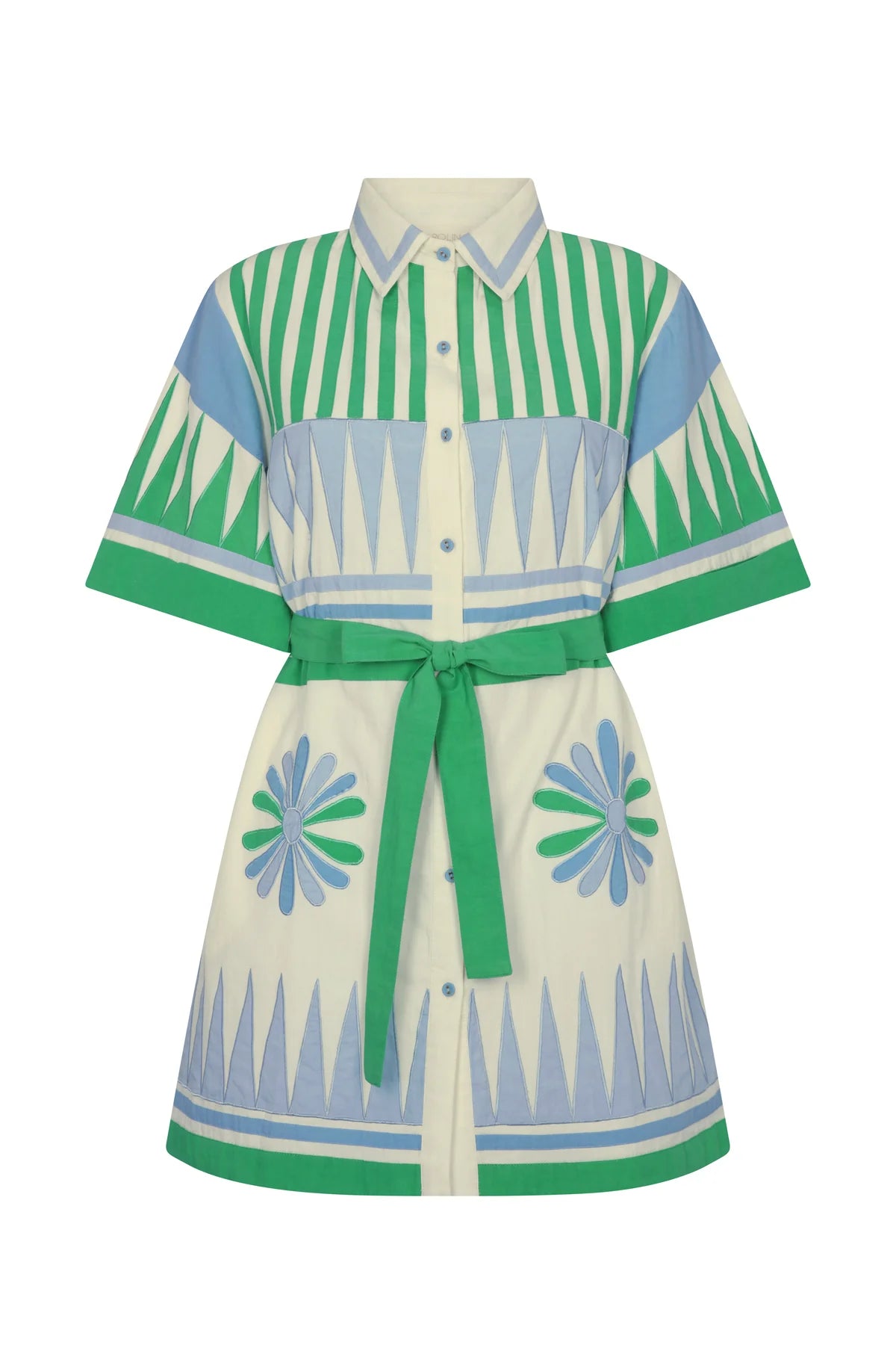 Amaia Dress in Gardenia front view on white background