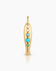 Amalfi Fish Clip Charm front view not attached to necklace