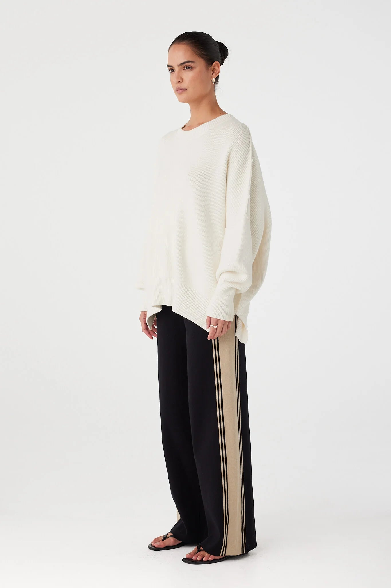 Harper Organic Knit Sweater full body side