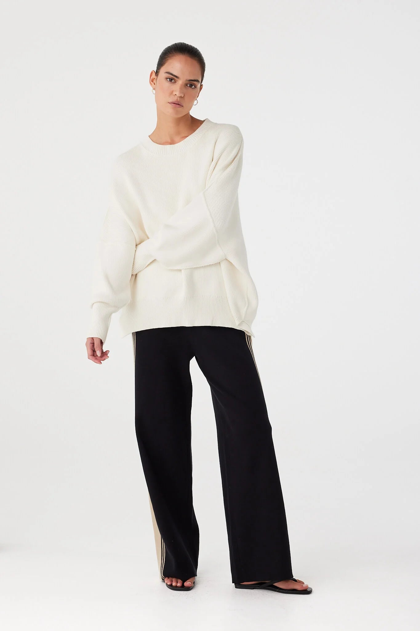 Harper Organic Knit Sweater full body front