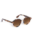 Ashton Tuscan Tortoise 12k Sunglasses side view on white background