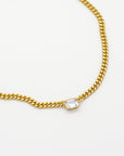 Manhattan Chain Choker w CZ