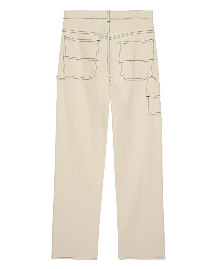 Beige pants on a white background